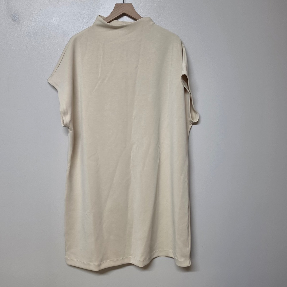 ADAY Cap Sleeve Dress Cream Sand Mock Neck Recycled Modal‎ ODR-SND-02XL XL